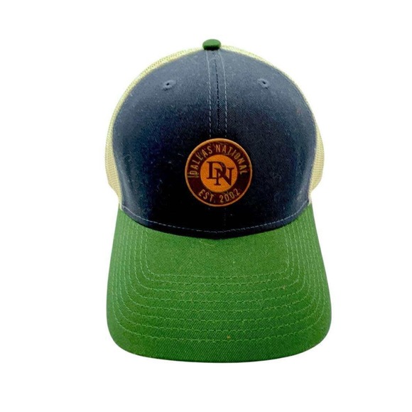 Dallas National American Needle Trucker Hat Green Navy Tan Golf Cap Adjustable - Picture 1 of 9